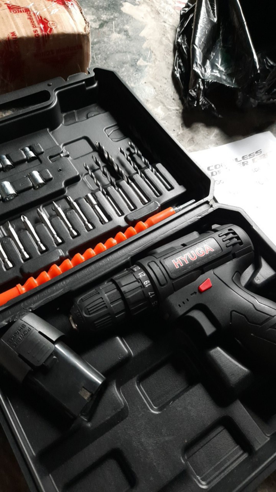 Bor Baterai Cordless Hyuga 13volt Tembok Besi Kayu Japan Tahan Panas Promo