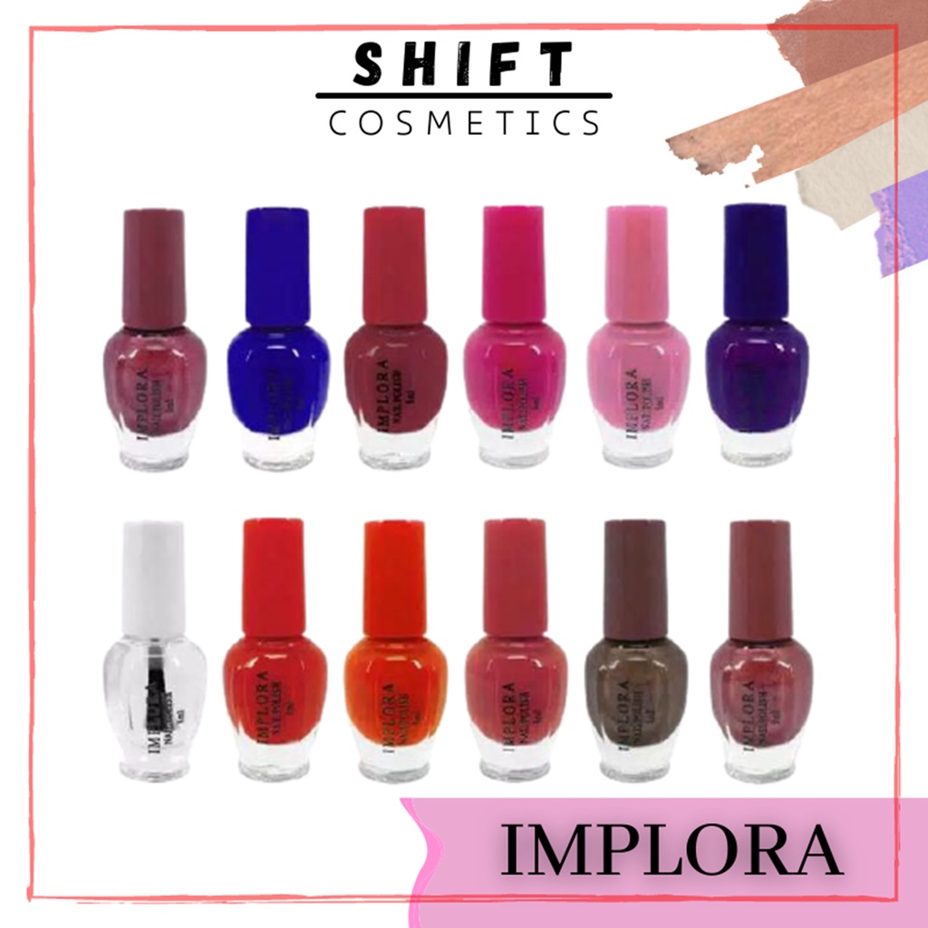 Implora Nail Polish / Implora kutek kecantikan tangan warna kutek tangan pewarna kuku warna kuku pem
