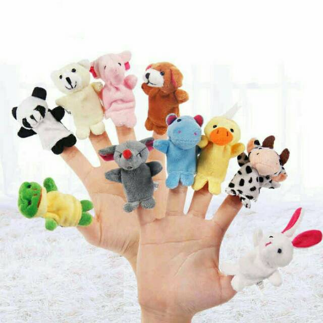 Boneka Jari Anak Edisi Hewan atau Finger Animal Family Set isi 10 pcs