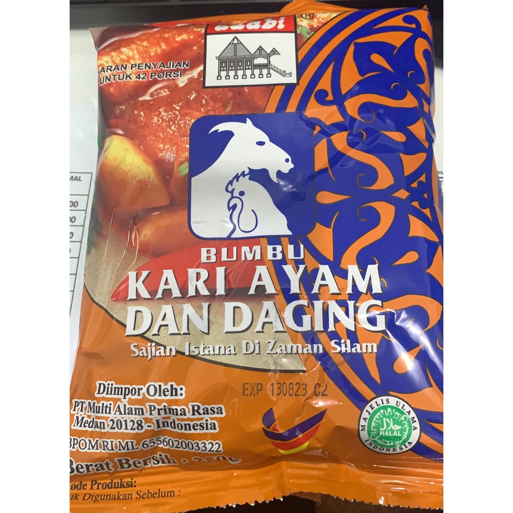 

Adabi Bumbu Kari Ayam Dan Daging 250 G