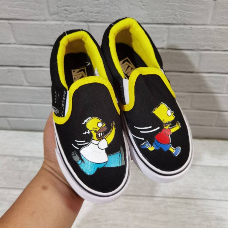 SLIP ON ANAK THE SIMPSONS PREMIUM HIGH QUALITY SEPATU SLIP ON ANAK ANAK