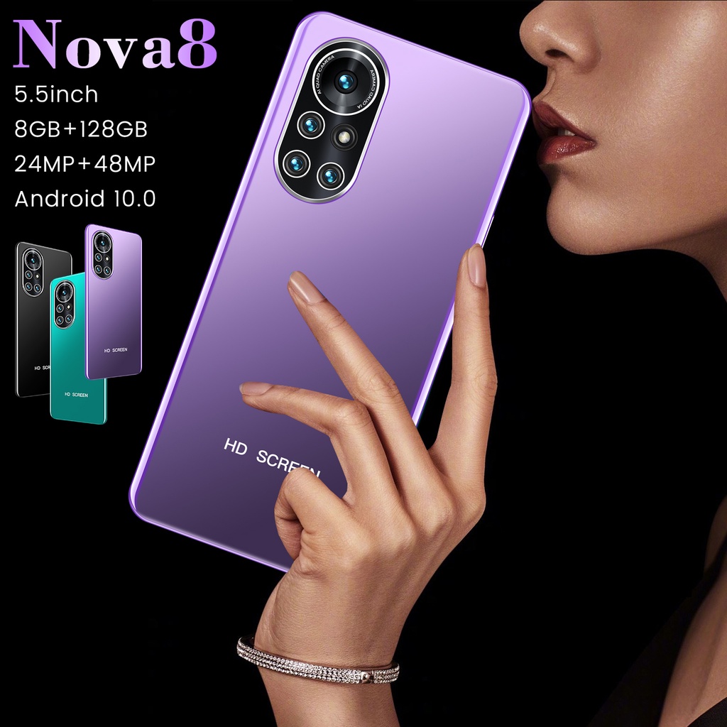 【Hot Sale】2022 smartphone murah asli nowa 8 pro 8 + 256GB 6.5Inci 5G layar tinggi android 10.0 bisa COD ponsel pintar Best Gaming Performance Cellphone