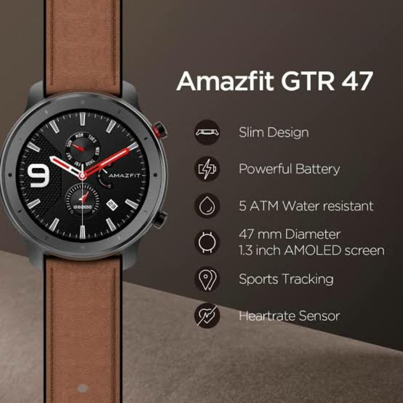 Amazfit GTR 47mm Smartwatch - Jam Tangan Smart Watch 47 mm GTR AMOLED International Version-3