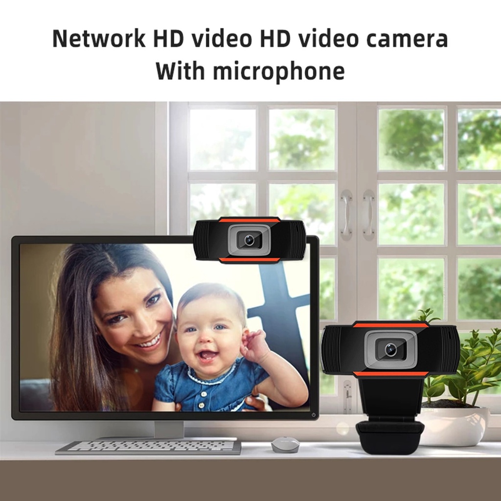 Taffware Camera tele conference build in mic video dan suara lebih jernih dari bawaan laptop Kamera HD Webcam untuk Desktop Laptop Video Conference 720P Mic Webcam Web Camera With Microphone HD 1080P 720P Focus Office Gamer Cam USB Cameras For PC Computer