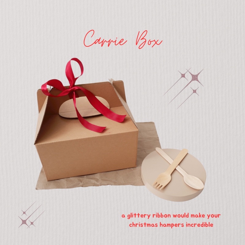 

carrie / carry box / gable box hampers takeaway corrugated 21 x 21 x 11 cm