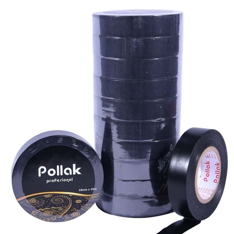 Solasi Kabel Listrik Setara Nitto Hitam Pollak Professional 18mmX20Mtr Rekat Kuat