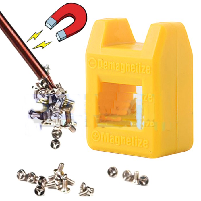 Pembuat dan Penghilang Daya Magnet Magnetizer Demagnetizer Obeng Tools