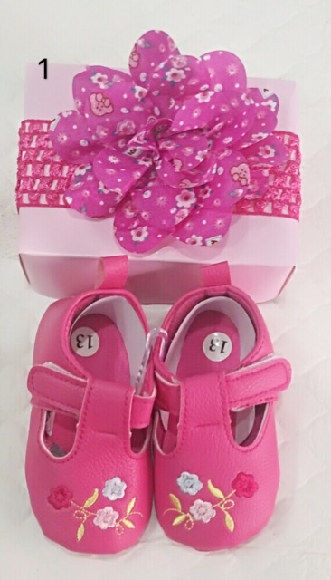 Sepatu bayi bandana perempuan prewalker antiselip 0-9 bulan