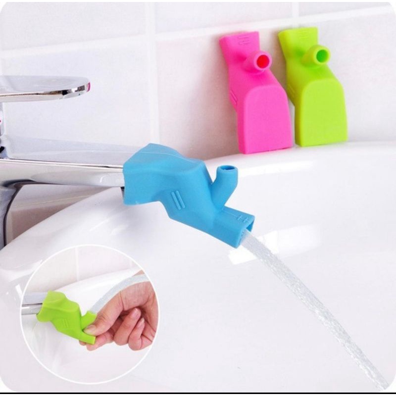 MJ88 ALAT BANTU CUCI TANGAN ANAK SIKAT GIGI / FAUCET EXTENDER BAHAN KARET SILIKON UNTUK KAMAR MANDI