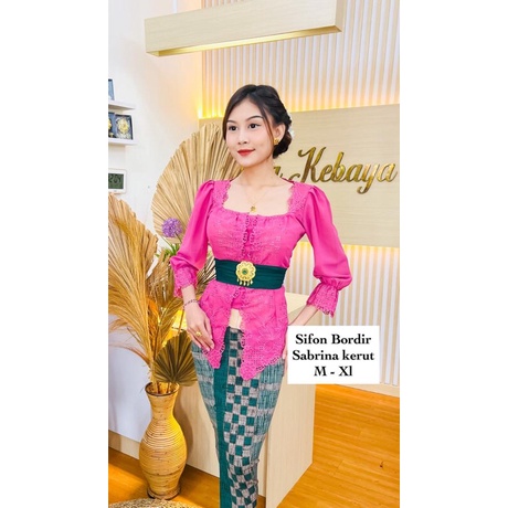 KEBAYA SABRINA KERUT SIFON BORDIR