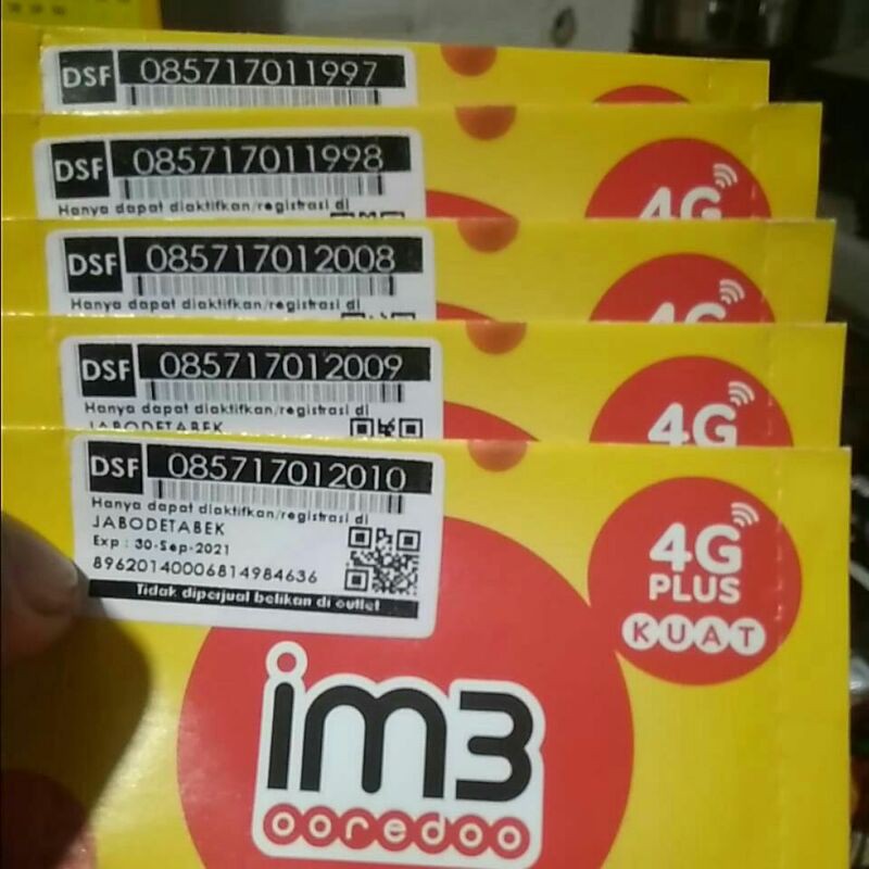 No Cantik IM3 Seri Tahun Plsa 0K