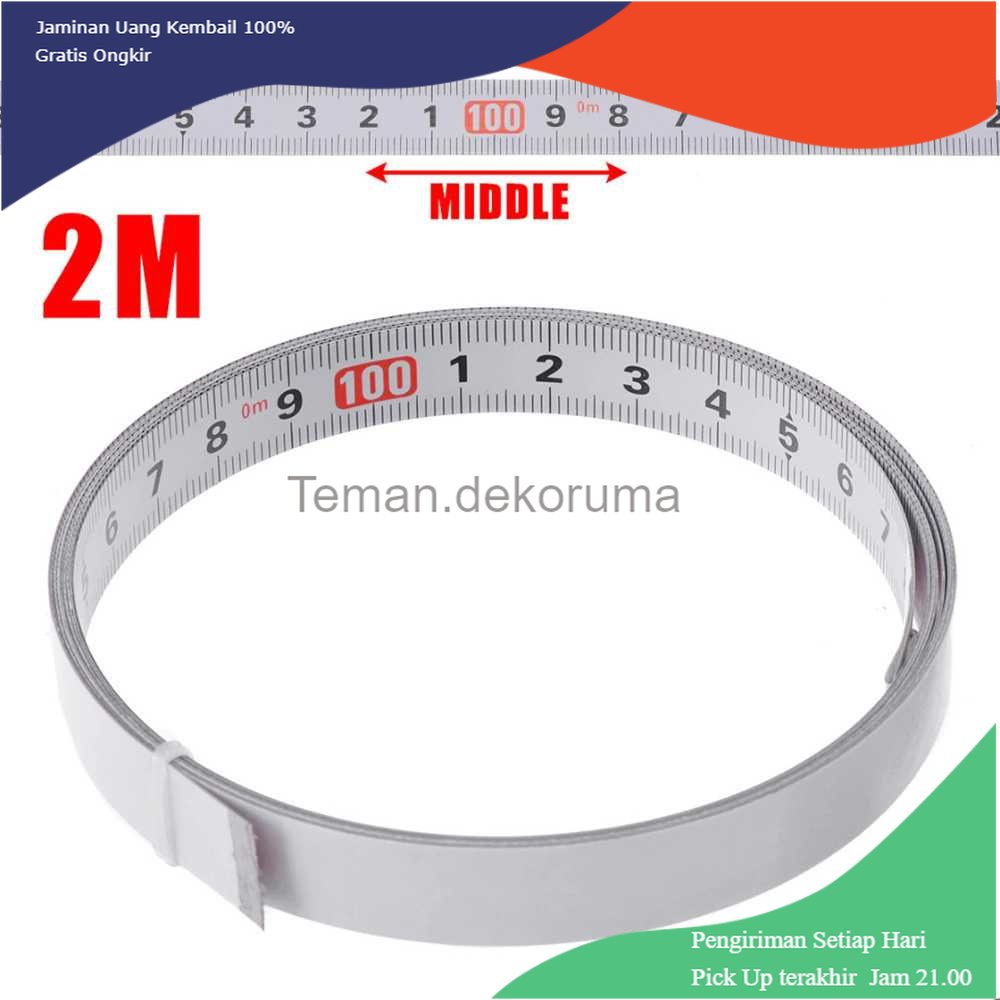 TD - PKK Mayitr Meteran Adhesive Scale Bar Steel Ruler 2 Meter - M003