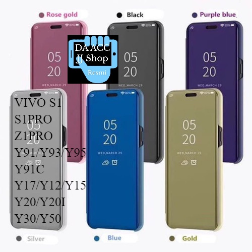 VIVO S1 S1PRO Z1PRO Y91 Y93 Y95 Y91C Y17 Y12 Y15 Y20 Y20I Y30 Y50 Flip Cover Mirror Standing KACA