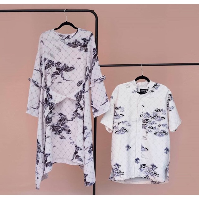 Sale sepaket couple Genji tunik with Hongli koko by Ria Miranda