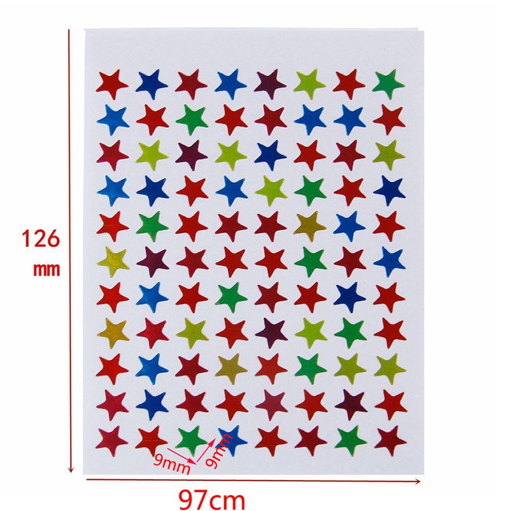 QUINTON 880Pcs Star Shape Stickers Labels Hot for School Children Teacher Reward Encourage New DIY Craft Homework Kids/Multicolor