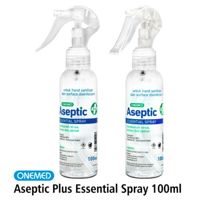 Handsanitizer Dan Disinfectan Spray Onemed Aseptic Plus Essencial 100ML Spray