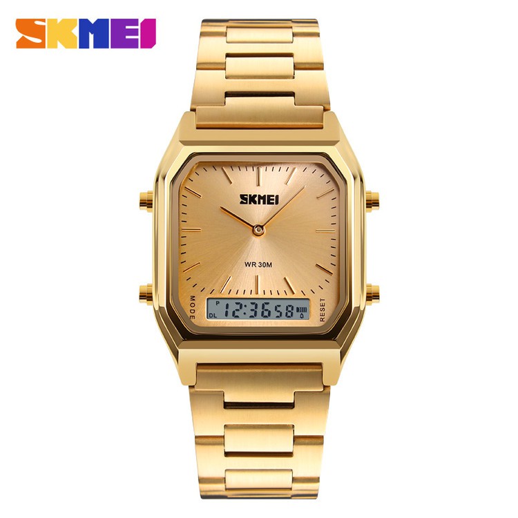 SKMEI 1220 Jam Tangan Pria Wanita Digital Analog Tali Stainless WATCHKITE WKOS