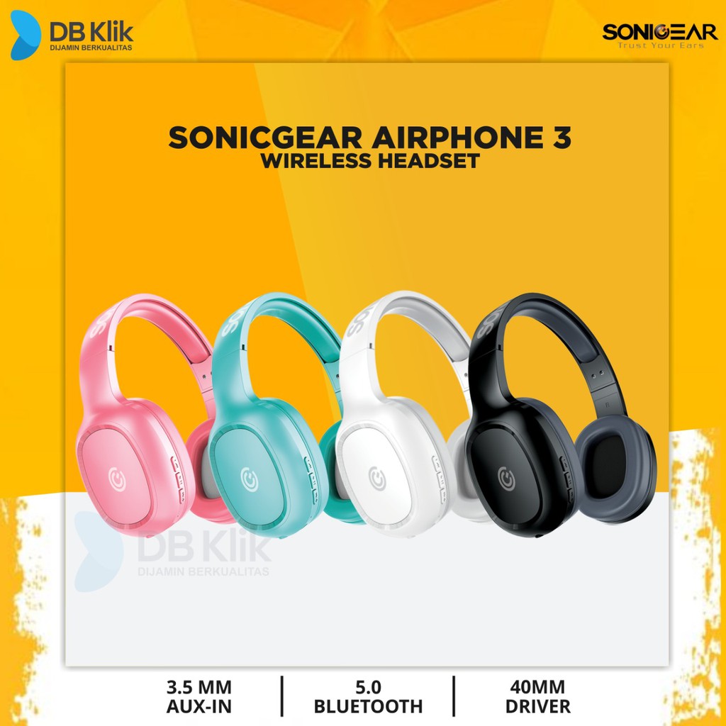 Headset Sonicgear AirPhone 3 Wireless