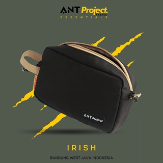 ANT PROJECT - Clutch Bag Unisex - Tas Tangan Pouch Black