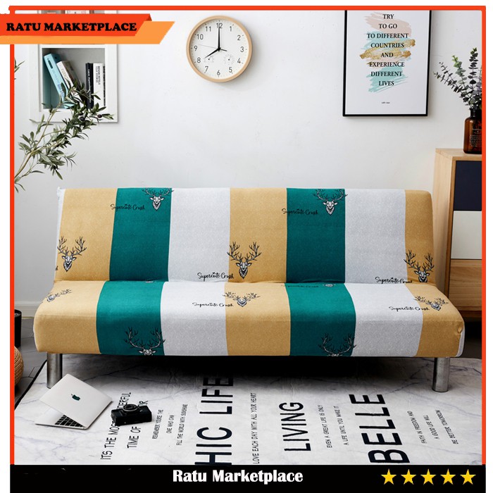 A770X Cover SOFA BED Sarung SOFA BED stretch elastis Cover Sofa Sarung Sofa Ruang TV
