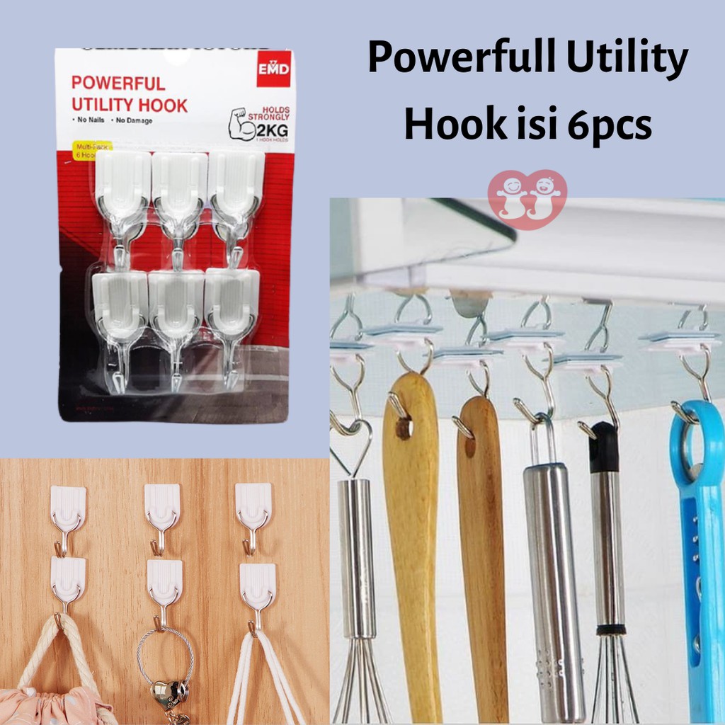 Powerfull Utility Hook isi 6pcs