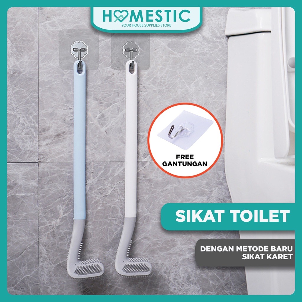 Sikat WC Silikon Brush Toilet Silicone Sikat Pembersih Kamar Mandi