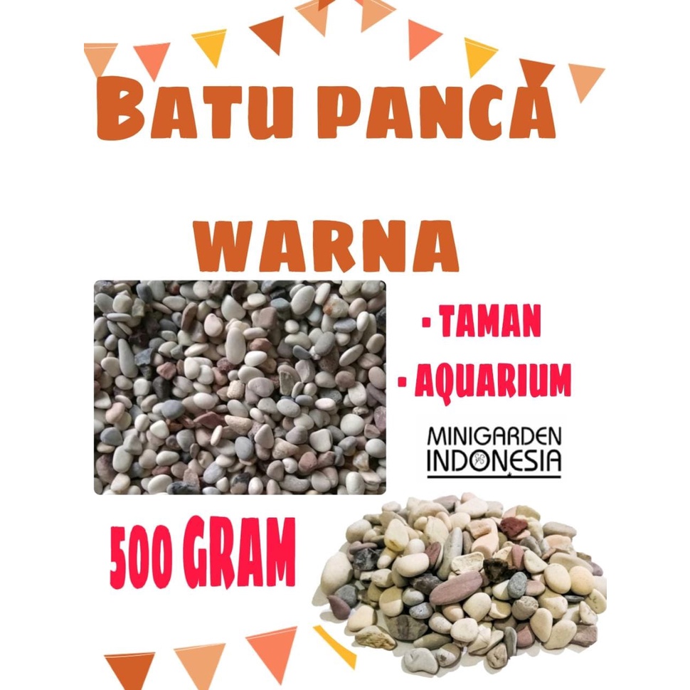 BATU PANCA WARNA KUPANG ECER 500GRAM batu taman pancawarna batu hias aquarium aquascape