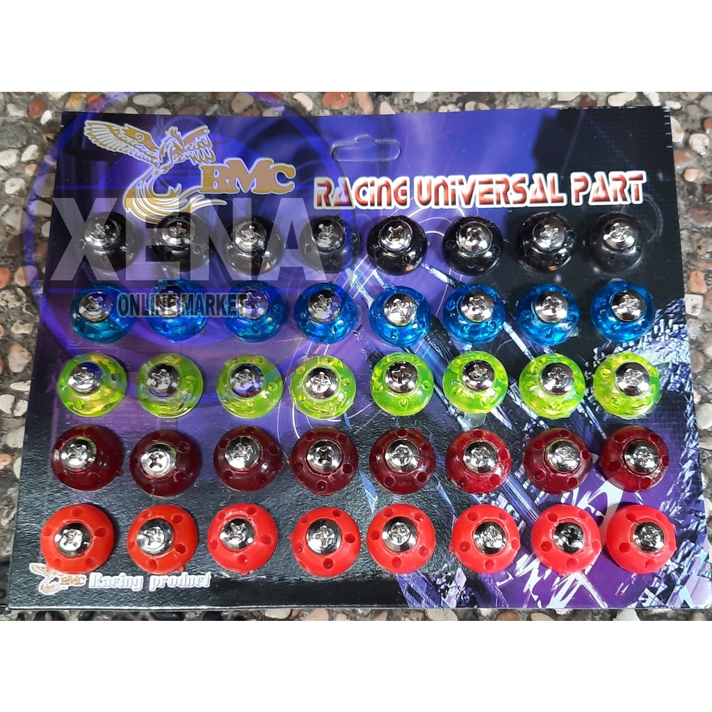 Baut Obeng Posh 40Pcs Sporty Racing Universal || Baut Posh 40Pcs Monel Presisi Tinggi