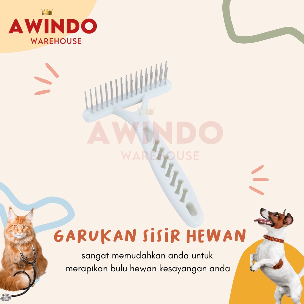 SISIR GARUKAN - Sisir Garukan Kulit Rambut Bulu Hewan Kucing Anjing Kelinci