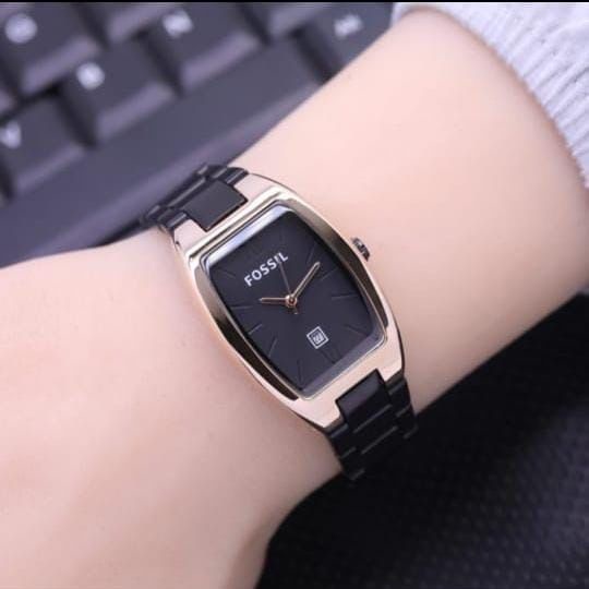 BEST SELLER JAM TANGAN WANITA FS OVAL H65 TALI RANTAI TANGGAL AKTIF DM 2.4CM FREE BOX &amp; BATERAI || JAM TANGAN FASHION WANITA JAM TANGAN CEWEK MURAH