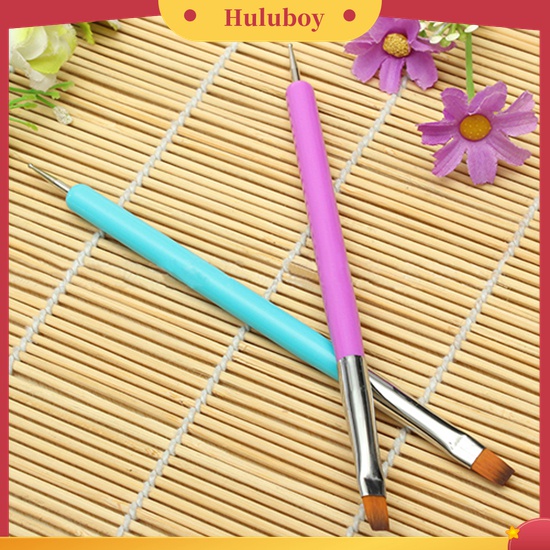 Huluboy Huluboy♡ Pen Brush 2 Sisi Untuk Melukis / Dotting Kutek Gel UV Akrilik