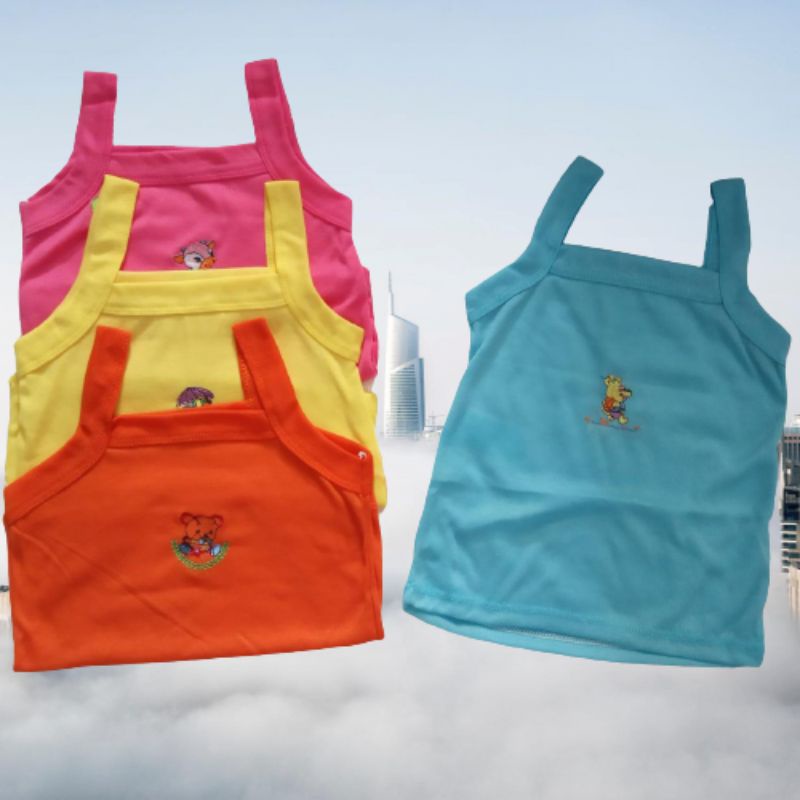 12 Pcs Singlet Anak Gaixin Stabilo / Singlet Anak Murah Halus Lusinan Grosir Lusin