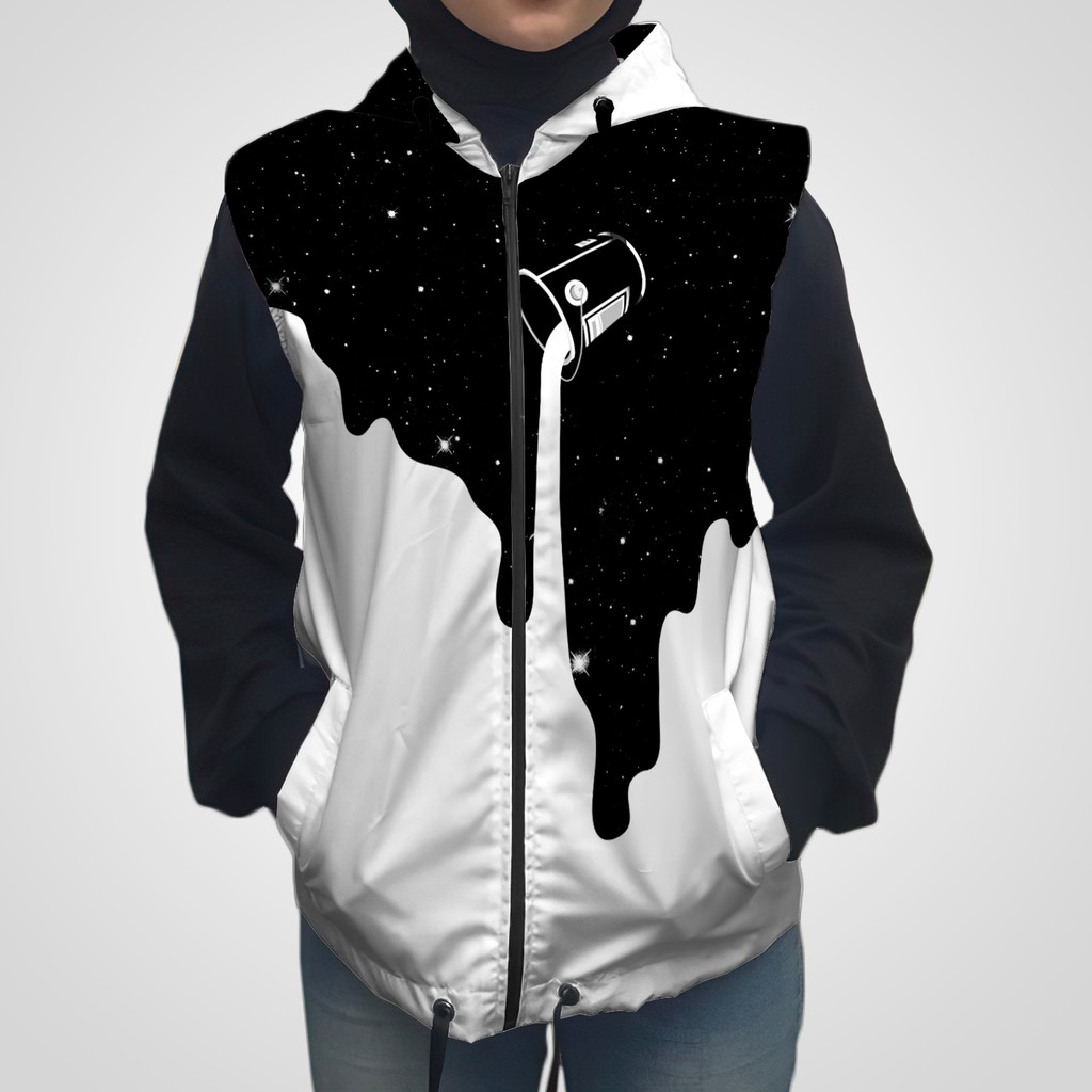 Rompi Printing Parasut Wanita Pria Vest Hoodie Olahraga Running dan Sepeda SV-037 Custom