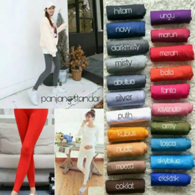 CELANA LEGGING PANJANG ANEKA WARNA SIZE L