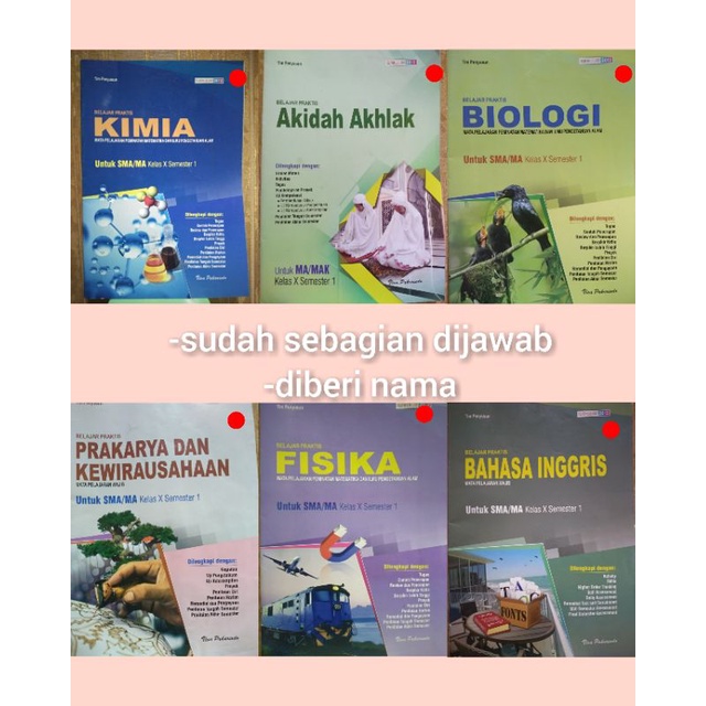 

LKS VIVA PAKARINDO X (10) semester 1 Kimia, Akidah Akhlak, Biologi, Prakarya, fisika dan b.inggris