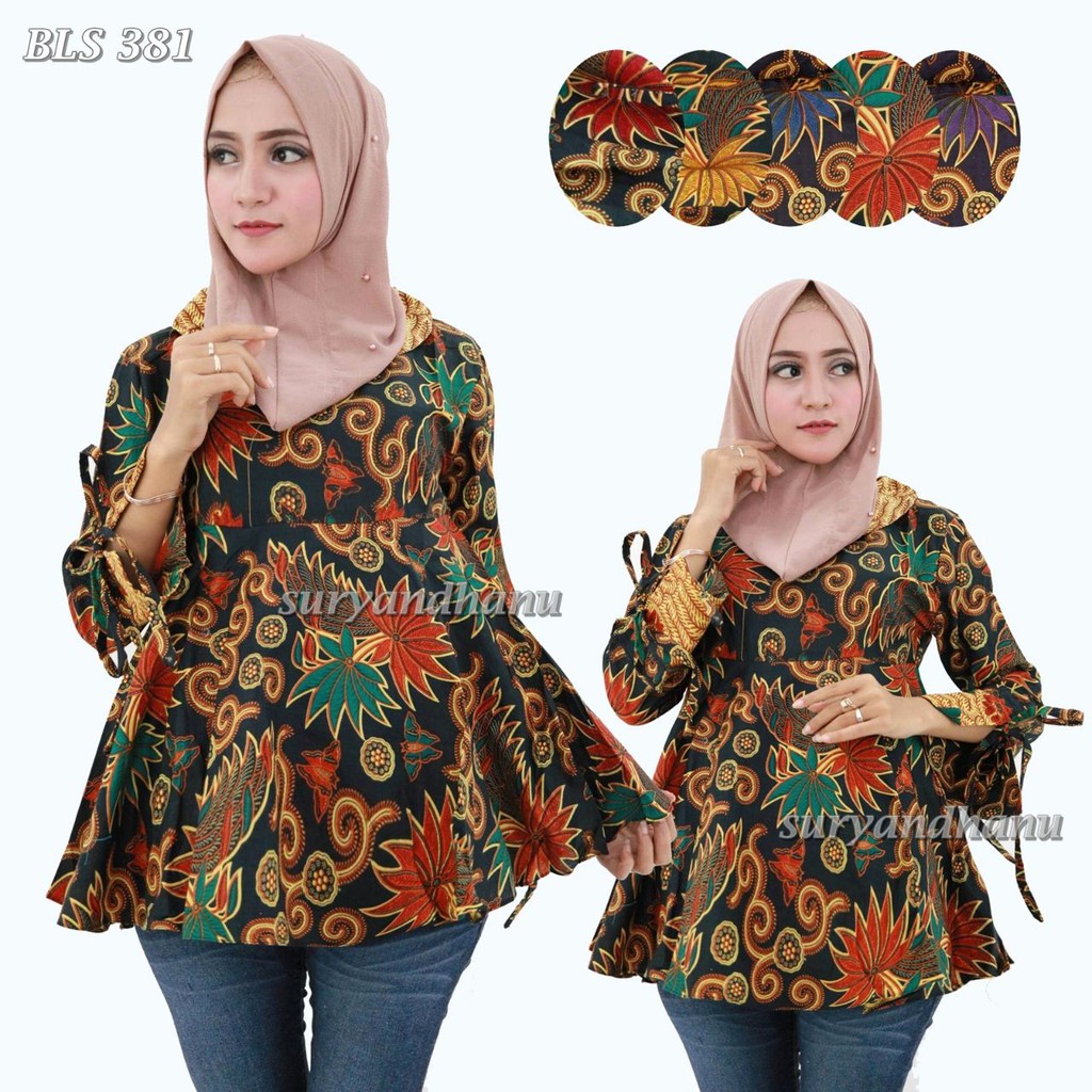 BLS 381 Blus Atasan Batik Lonceng