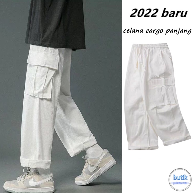 Cargo Pants Pria celana cargo korean style pria celana banyak kantong pria celana cargo jumbo kasual loose cargo pants celana panjang pria