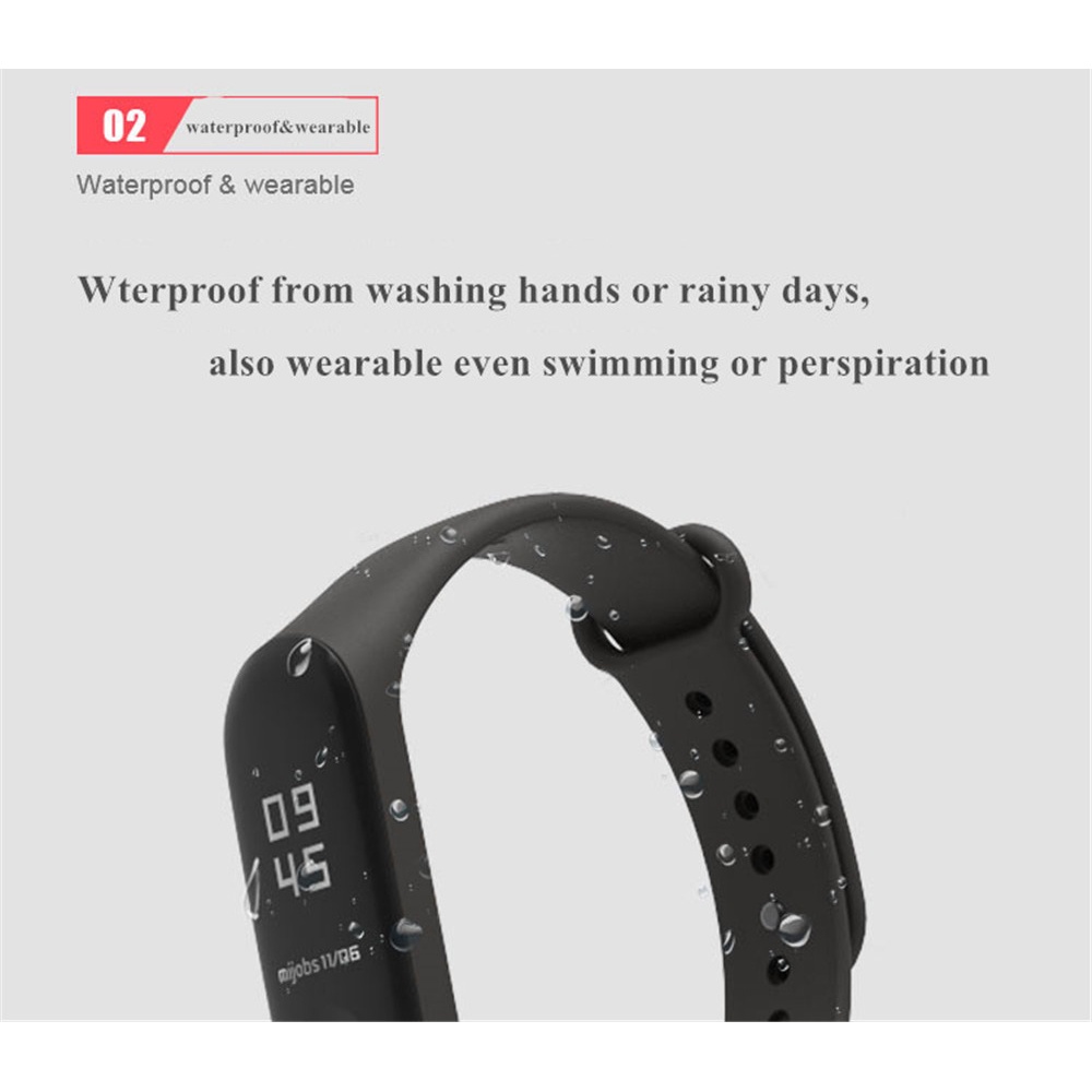 [GROSIR] Silicone Strap Watchband untuk Xia*mi Mi Band 3/4 (Replika 1:1) - Black