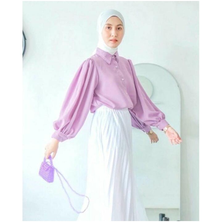 1KG MUAT 5PCS | MINZY TOP SHIRT BASIC FULL KANCING KEMEJA BASIC HITS SELEBGRAM FASHION WANITA MUSLIM