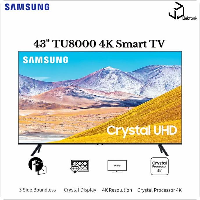 SAMSUNG UHD 4K Smart TV TU8000 43" UA43TU8000KXXD / 43TU8000 2020 Termurah