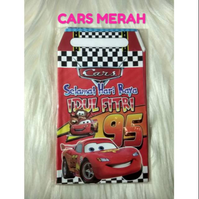 

Amplop lebaran 2025 uk sedang motif cars merah
