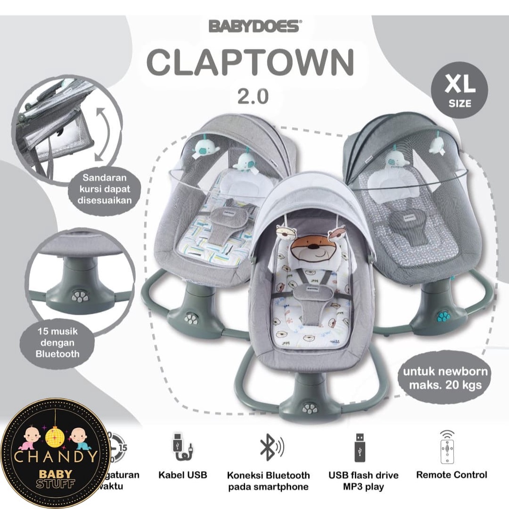 AYUNAN BAYI BABYDOES CLAPTOWN 2.0 BEAR 6104, LEAF 6105, LINE 6106