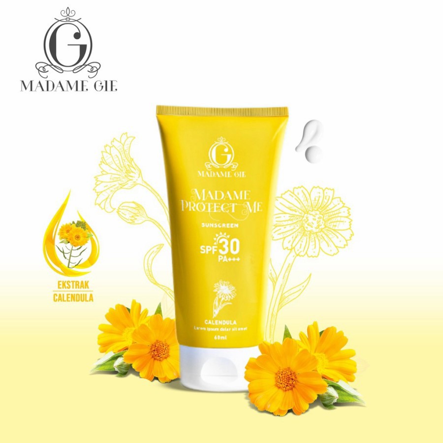 ★ BB ★ Madame Gie Madame Protect Me Sunscreen SPF 30 PA +++ With Calendula- Tabir Surya Sunblock Sun Screen