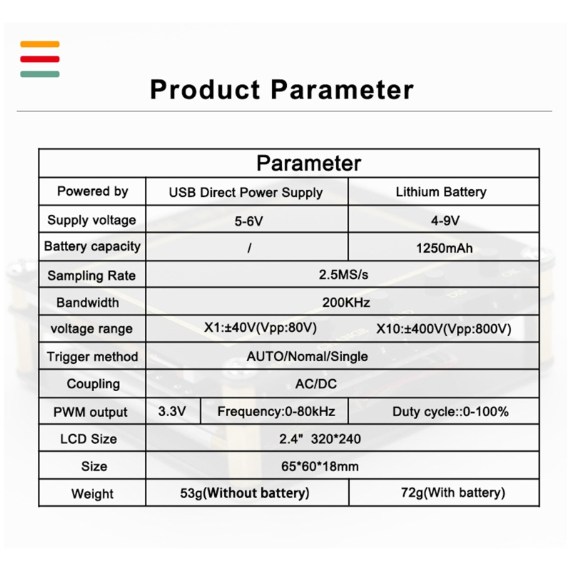 Osiloskop Digital 220V 200Khz Analog Bandwidth Dan 2.5Msa / s Untuk Perbaikan Peralatan