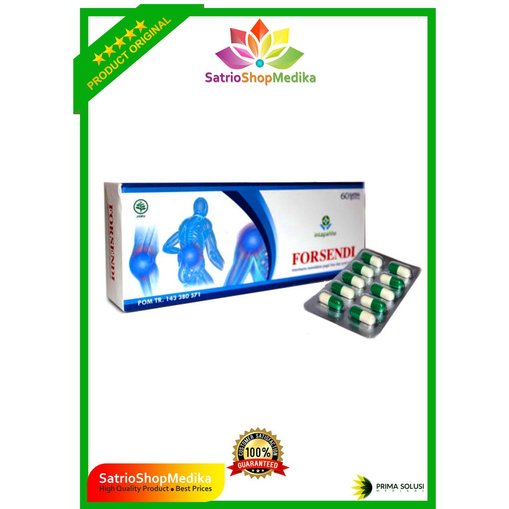 Obat Herbal FORSENDI 60 Kapsul (Nyeri Sendi, Rematik, Kesemutan, Asam Urat)