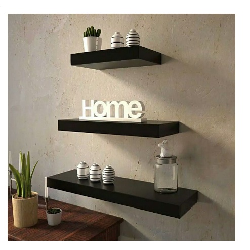 Rak Dinding Tempel Ambalan Minimalis kayu Kamar Mandi 60 CM