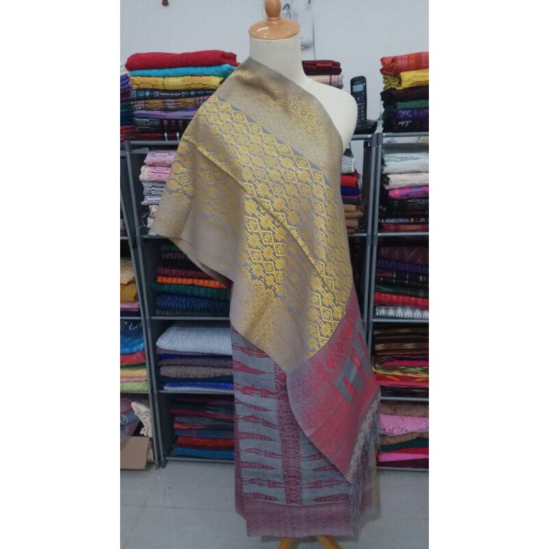 Piala Full Gold Merah Songket Tarutung