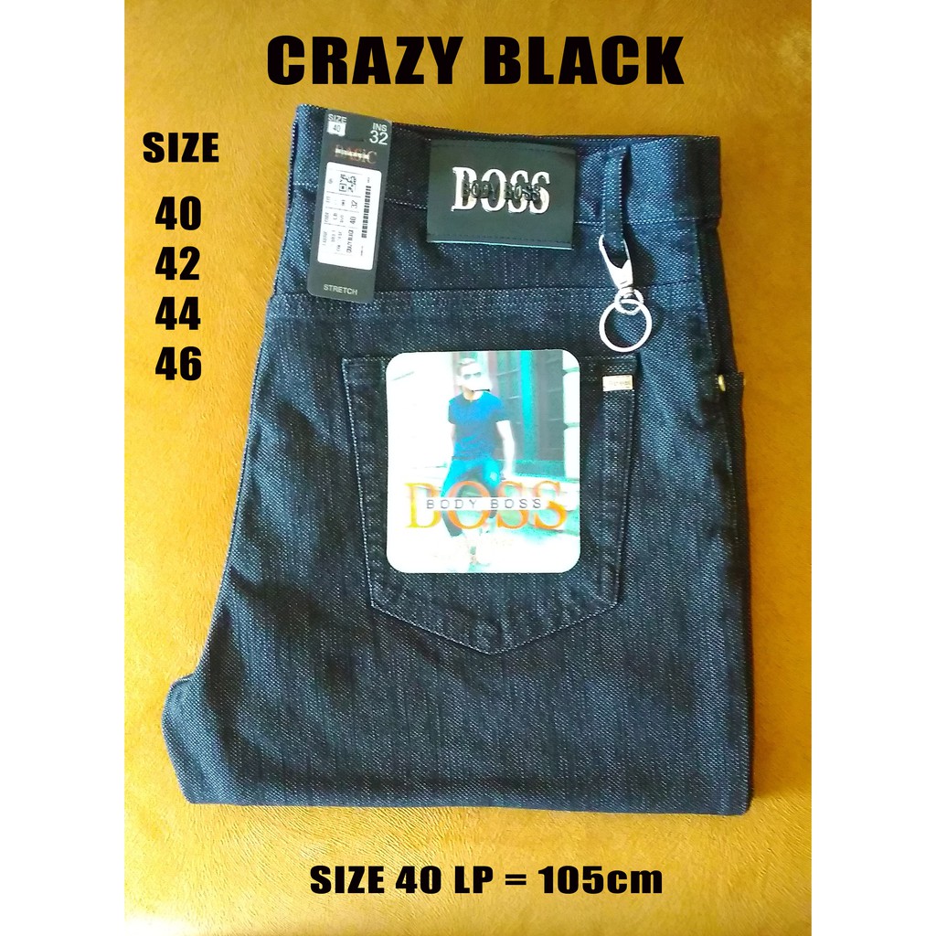 Celana Jean's BOSS Big Size Original "Crazy Black"