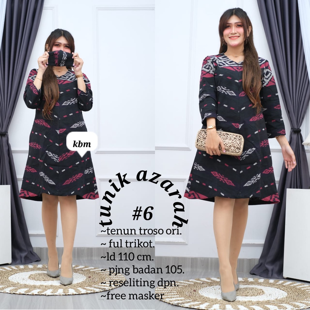 Tunik azarah ori tenun troso lapis tricod