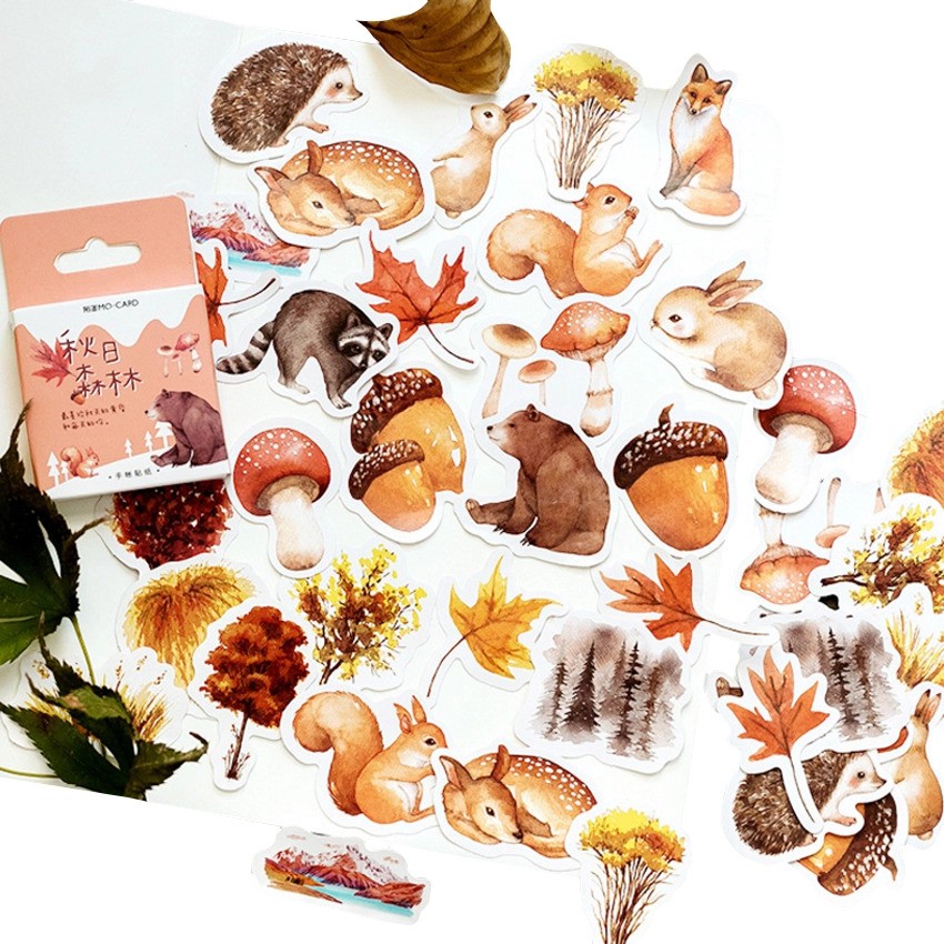 

[PER BOX] Stiker Aesthetic Tumblr Deco Scrapbook Bujo Diary DIY Autumn